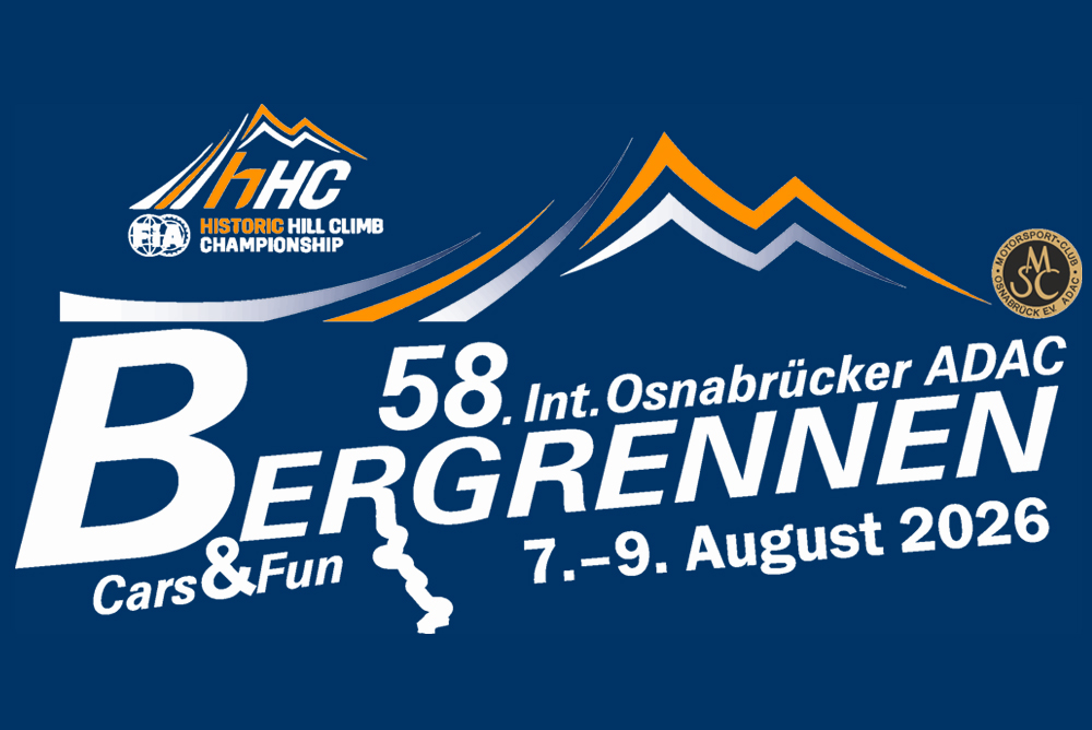 58. Int. Osnabrücker ADAC Bergrennen 7. - 9. August 2026