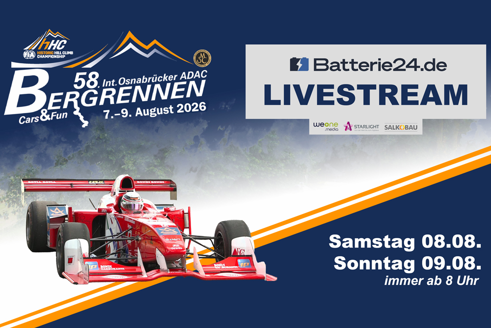 Das 58. Intern. Osnabrücker Bergrennen im Live-Stream