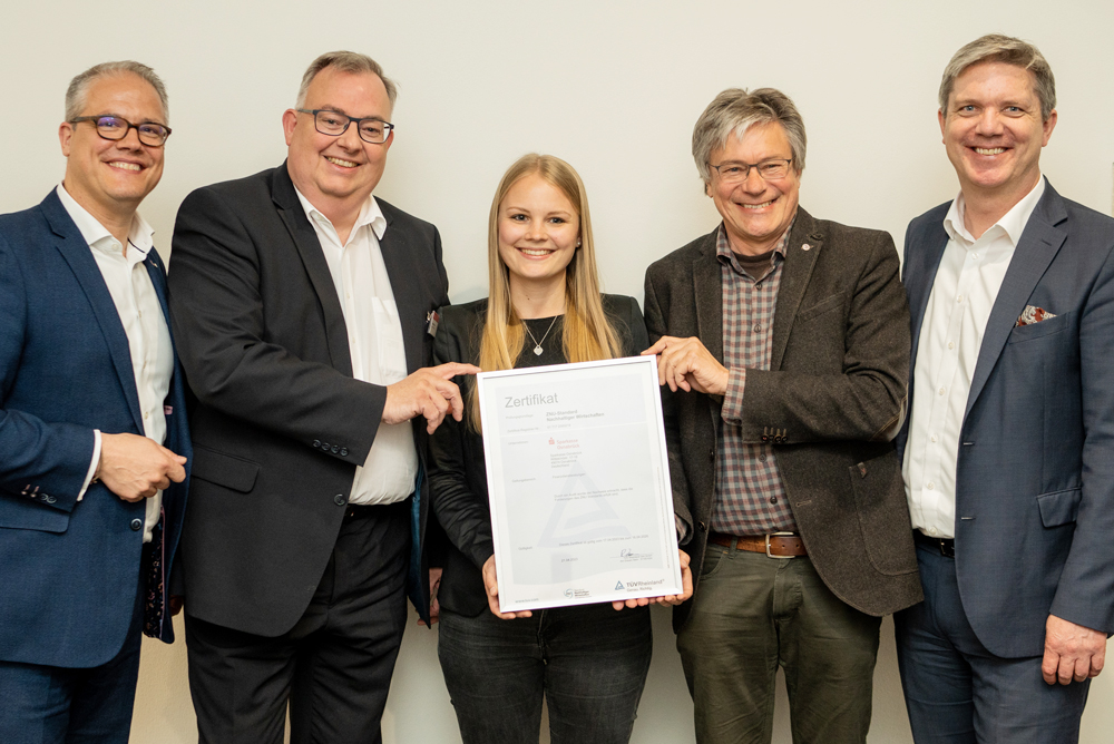 Sparkasse Osnabrück erhält eine Nachhaltigkeits-Zertifizierung nach dem ZNU-Standard