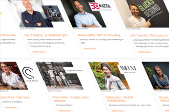 Gründerhaus zeigt auf seiner Homepage Profile erfolgreicher Selbstständiger