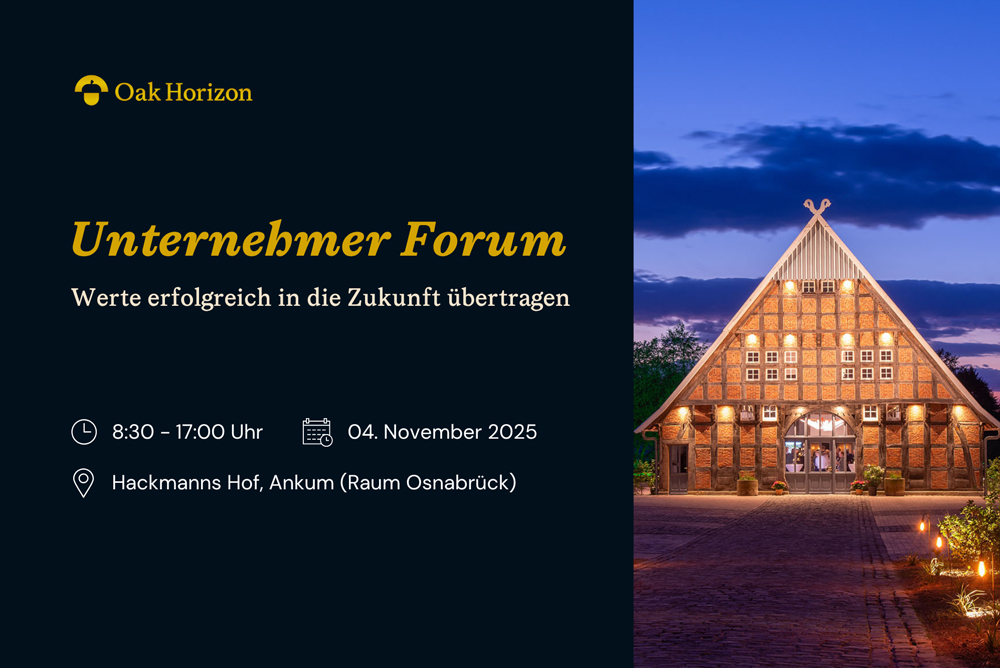 Unternehmer Forum: Werte erfolgreich in die Zukunft übertragen